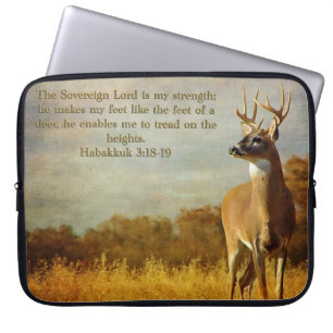 Habakkuk 3:18 Inspirational Laptop Sleeve