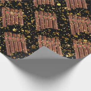 Habana Cigar Luxury Vip Cuban Gold Wrapping Paper