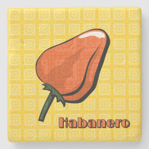 Habanero Chilli Pepper Stone Coaster