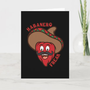 Habanero Freak Chilli Comic Food Spiciness Funny Card