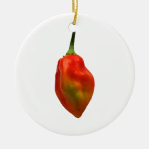 Habanero Single Pepper Photograph Ceramic Ornament