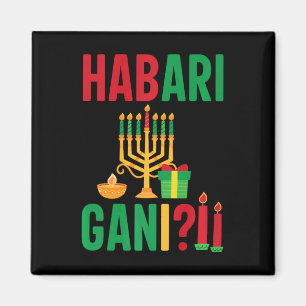 Habari Gani Kwanzaa African American Harvest Festi Magnet