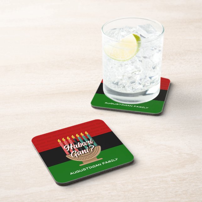 HABARI GANI Kwanzaa Coaster (Right Side)