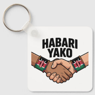 Habari Yako Kenyan Greeting Key Ring