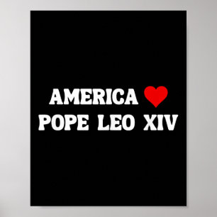 Habemus Papam Election 2025 America Love Heart Pop Poster