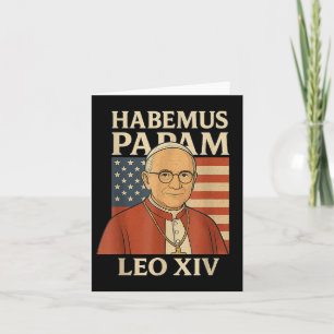 Habemus Papam Pope Leo Xiv American Flag Catholic  Card
