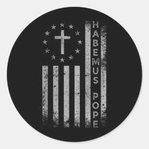 Habemus Papam Pope Leo Xiv Catholic Church Christi Classic Round Sticker