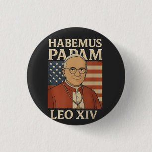 Habemus papam Pope Leo XIV Christian Church 3 Cm Round Badge
