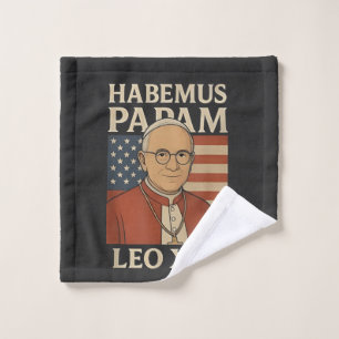 Habemus papam Pope Leo XIV Christian Church Wash Cloth