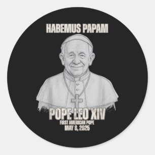 Habemus Papam Pope Leo Xiv  Classic Round Sticker