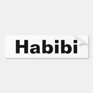 "Habibi" حبيبي one word minimalism Bumper Sticker