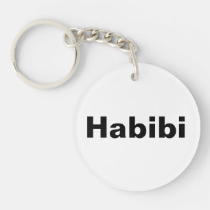 "Habibi" حبيبي one word minimalism Key Ring