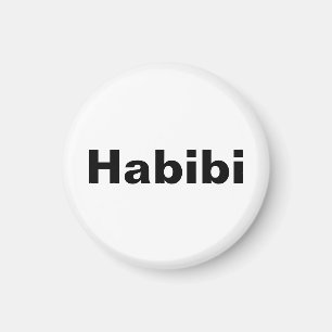 "Habibi" حبيبي one word minimalism Magnet