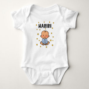 Habibi Baby Boy Blue Bodysuit New baby Arabic