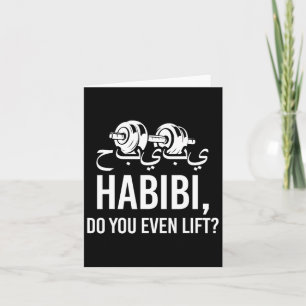 Habibi Do You Even Lift Funny Fitness Muslim  Card