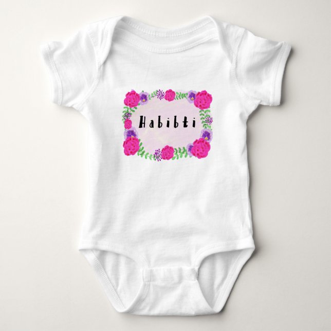 Habibti Habibi Baby Baby Bodysuit (Front)