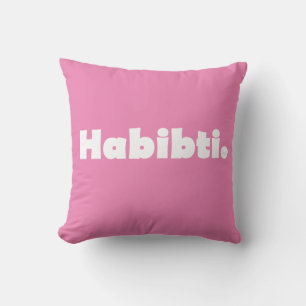 Habibti text design  cushion