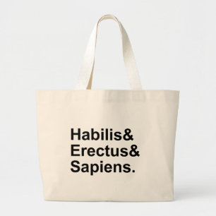 Habilis Erectus Sapiens Members of Genus Homo Large Tote Bag
