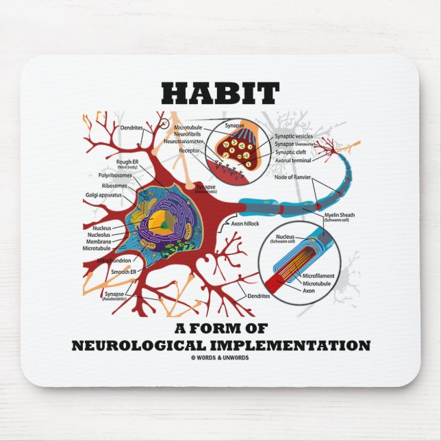 Habit A Form Of Neurological Implementation Neuron Mouse Pad (Front)