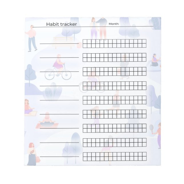 Habit Tracker Notepad (Front)
