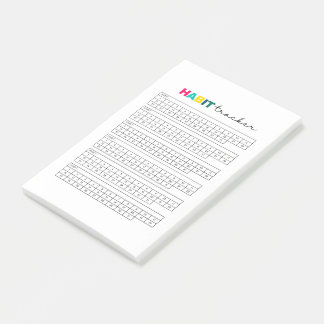 Habit Tracker Planner Journal Post-it Notes