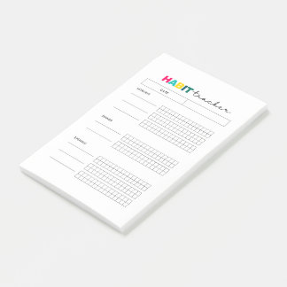Habit Tracker Planner Journal Post-it Notes