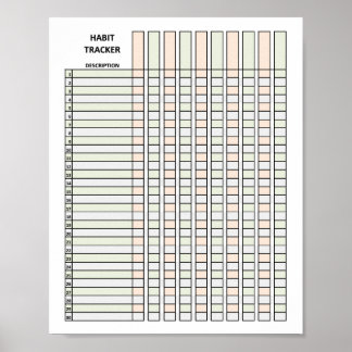 Habit Tracker Poster