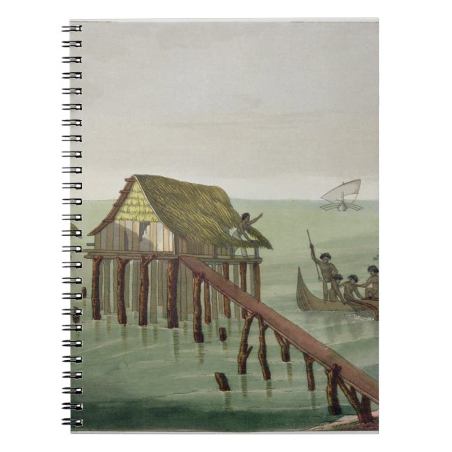 Habitations of the Papu Tribe, Rawak, plate 22 fro Notebook (Front)