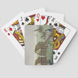 Habitations of the Papu Tribe, Rawak, plate 22 fro Playing Cards