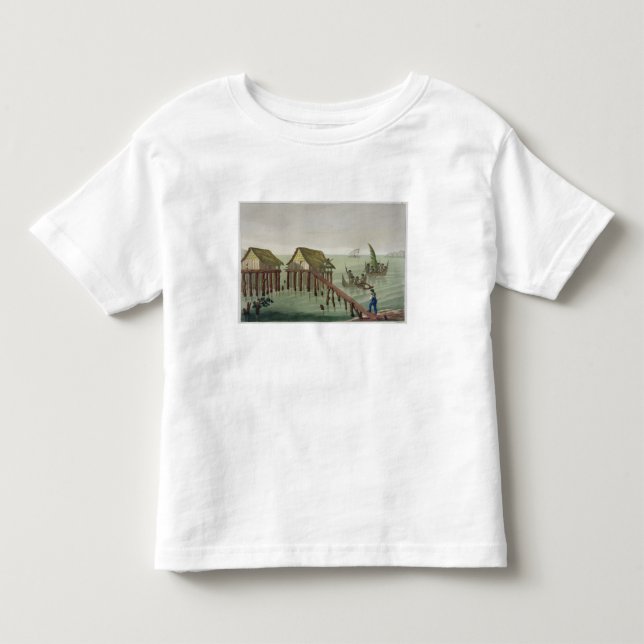Habitations of the Papu Tribe, Rawak, plate 22 fro Toddler T-Shirt (Front)