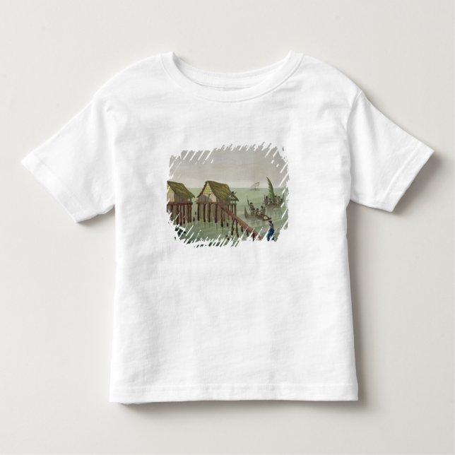 Habitations of the Papu Tribe, Rawak, plate 22 fro Toddler T-Shirt (Front)