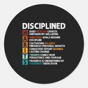 Habits Definition Motivational Quote Affirmations Classic Round Sticker