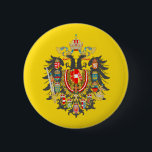 Habsburg Imperial Coat of Arms Button<br><div class="desc">Medium common Imperial Coat of Arms of the Empire of Austria and Hungary from 1866 to 1915. The armorials from upper left to upper right anticlockwise are: Kingdom of Hungary, Kingdom of Galicia and Lodomeria, Archduchy of Lower Austria, Duchy of Salzburg, Duchy of Styria, County of Tirol, Duchy of Carinthia...</div>