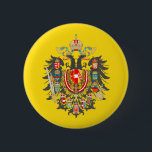 Habsburg Imperial Coat of Arms Button<br><div class="desc">Medium common Imperial Coat of Arms of the Empire of Austria and Hungary from 1866 to 1915. The armorials from upper left to upper right anticlockwise are: Kingdom of Hungary, Kingdom of Galicia and Lodomeria, Archduchy of Lower Austria, Duchy of Salzburg, Duchy of Styria, County of Tirol, Duchy of Carinthia...</div>