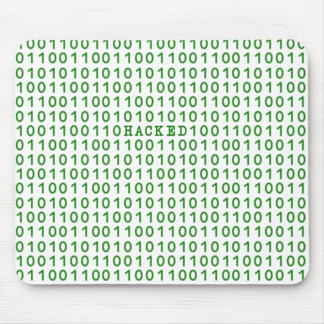 HACKED Binary Code Computer Talk Mouse Pad (Front)