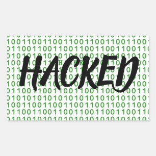 HACKED Binary Code Rectangular Sticker