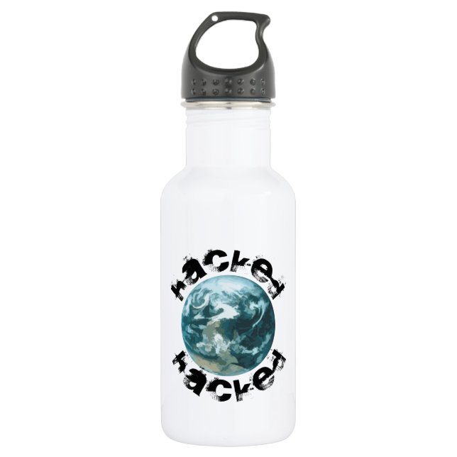 Hacked Planet Earth 532 Ml Water Bottle (Front)