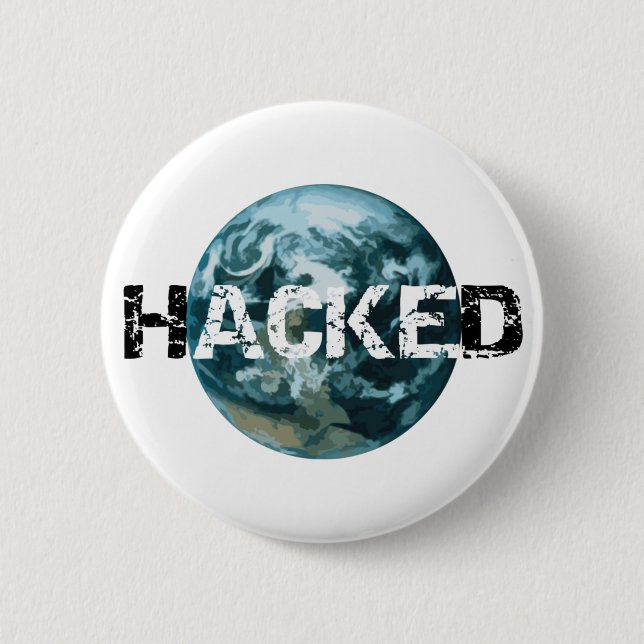 Hacked Planet Earth 6 Cm Round Badge (Front)