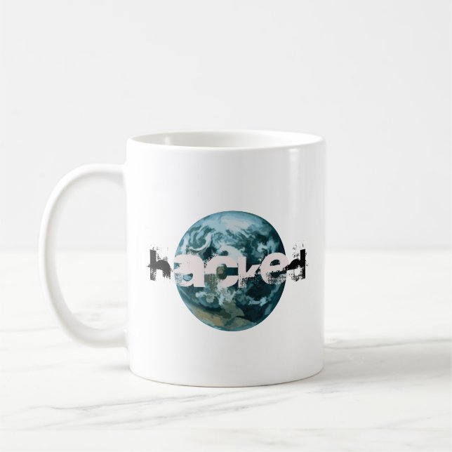 Hacked Planet Earth Coffee Mug (Left)