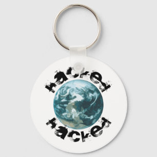 Hacked Planet Earth Key Ring