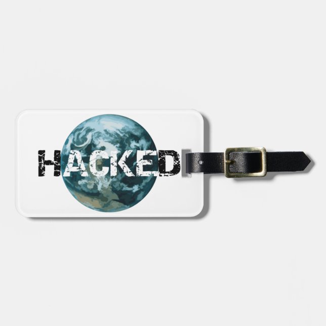 Hacked Planet Earth Luggage Tag (Front Horizontal)