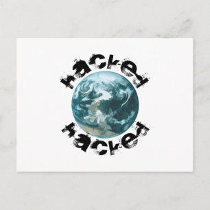 Hacked Planet Earth Postcard