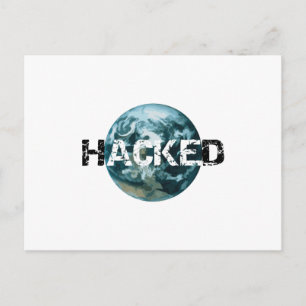 Hacked Planet Earth Postcard