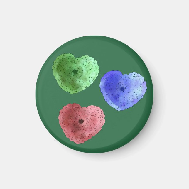 Häckelherzen  magnet (Front)