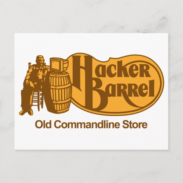 Hacker Barrel: The Old Commandline Store Postcard (Front)