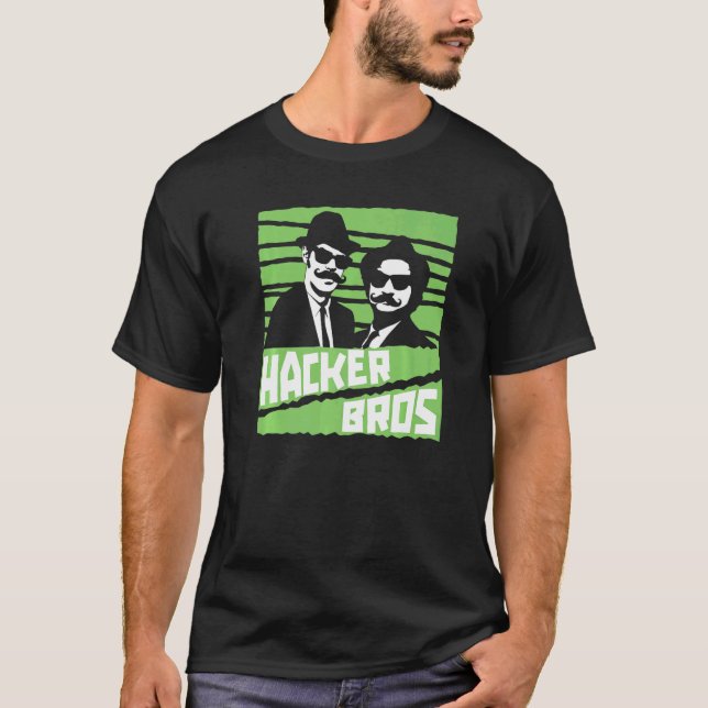 Hacker Bros  Coder Software Engineer Programming C T-Shirt (Front)