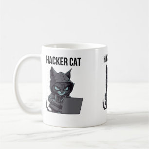 Hacker cat  coffee mug