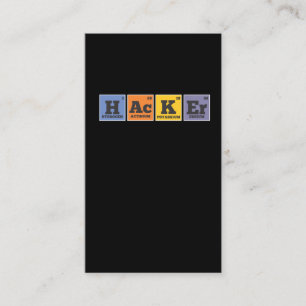 Hacker Chemist Elements Programmer Business Card