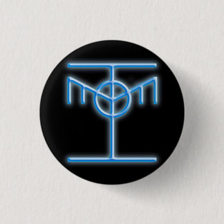 Hacker Ethic Icon Blue Glow Button