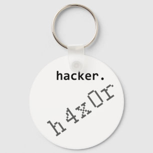Hacker h4x0r key ring
